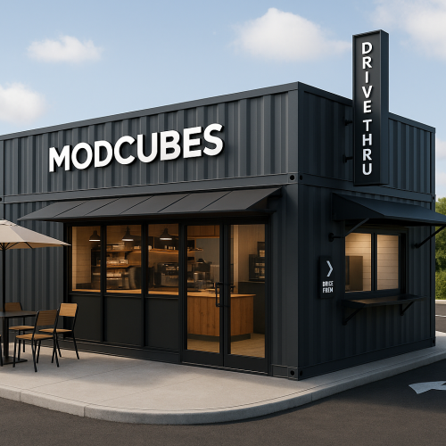 Mod Cubes Cafe drive through